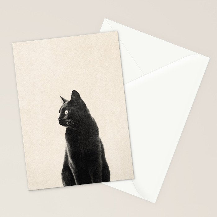 Black Cat Stationery Card Gallery Image 2