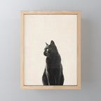Black Cat Mini Art Print Gallery Image 1