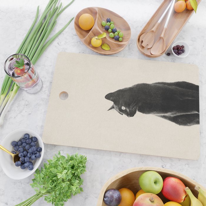 Black Cat Cutting Board Gallery Image 2
