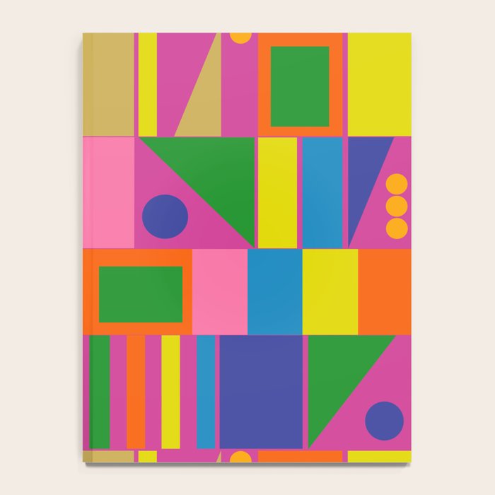 Fun Colorful Mid Century Modern Modtastic Abstract Geometric Pattern Notebook Gallery Image 4