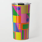 Fun Colorful Mid Century Modern Modtastic Abstract Geometric Pattern Travel Mug Gallery Image 1