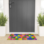 Fun Colorful Mid Century Modern Modtastic Abstract Geometric Pattern Welcome Mat Gallery Image 3