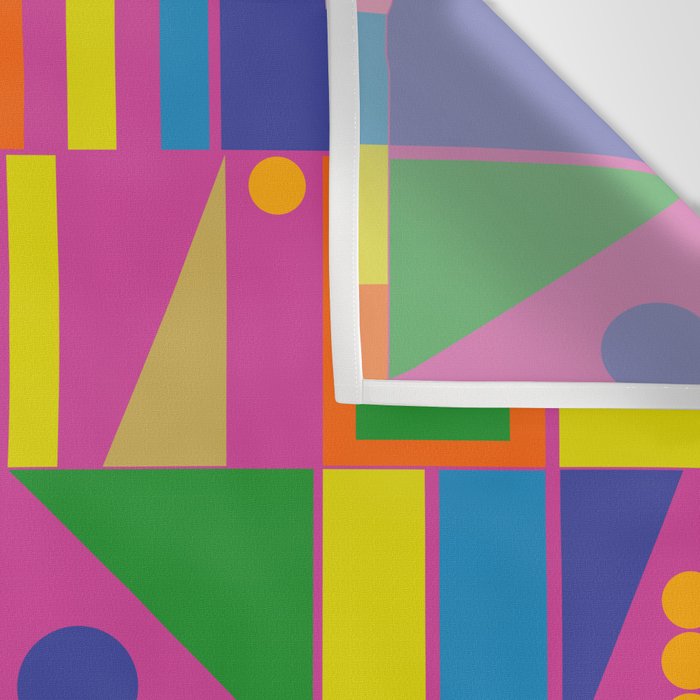 Fun Colorful Mid Century Modern Modtastic Abstract Geometric Pattern Wall Tapestry Gallery Image 3