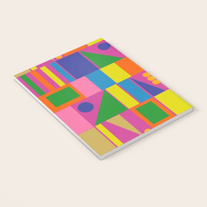 Fun Colorful Mid Century Modern Modtastic Abstract Geometric Pattern Notebook Gallery Image 3