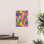 Fun Colorful Mid Century Modern Modtastic Abstract Geometric Pattern Poster Gallery Image 2