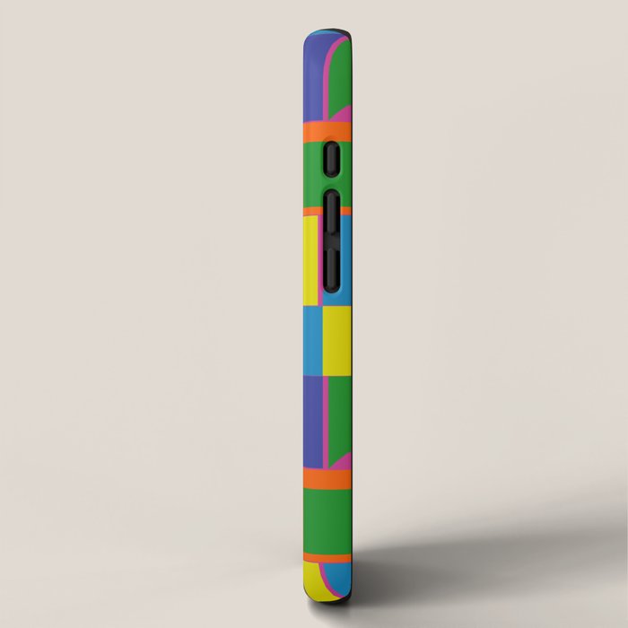 Fun Colorful Mid Century Modern Modtastic Abstract Geometric Pattern iPhone Case Gallery Image 2