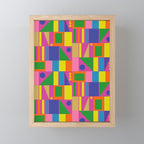 Fun Colorful Mid Century Modern Modtastic Abstract Geometric Pattern Mini Art Print Gallery Image 1