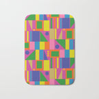 Fun Colorful Mid Century Modern Modtastic Abstract Geometric Pattern Bath Mat Gallery Image 1