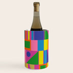 Fun Colorful Mid Century Modern Modtastic Abstract Geometric Pattern Wine Chiller Gallery Image 2