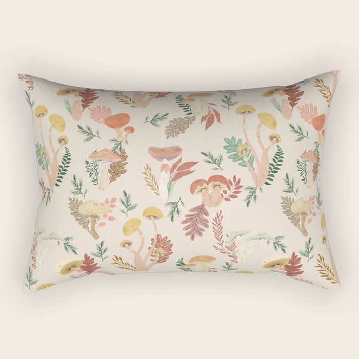 Wild mushrooms I Rectangular Pillow Gallery Image 2