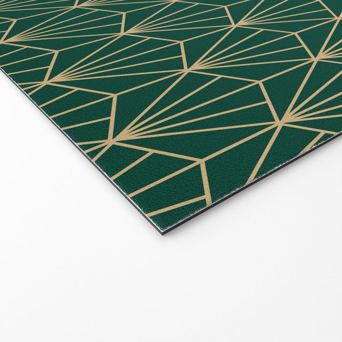 Art Deco Vector in Green and Gold Welcome Mat Gallery Image 2