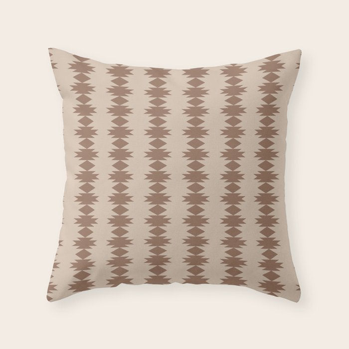 Geometric Southwestern Pattern XLV Desert Beige Throw Pillow Gallery Image 6