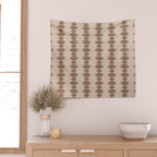  Geometric Southwestern Pattern XLV Desert Beige Wall Tapestry Gallery Image 2