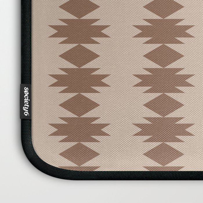  Geometric Southwestern Pattern XLV Desert Beige Laptop Sleeve Gallery Image 3