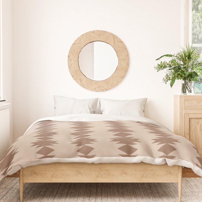  Geometric Southwestern Pattern XLV Desert Beige Duvet Cover Gallery Image 3