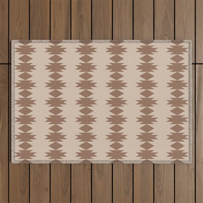  Geometric Southwestern Pattern XLV Desert Beige Outdoor Rug Gallery Image 1