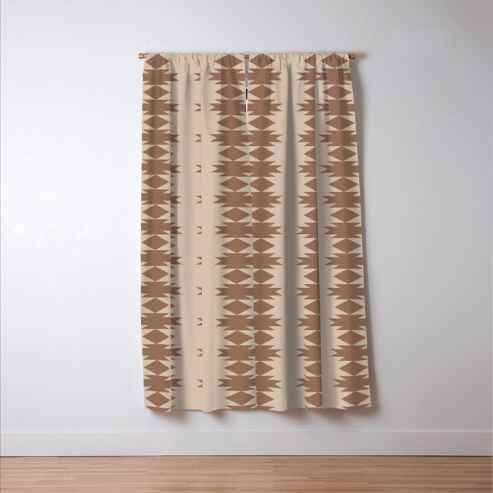  Geometric Southwestern Pattern XLV Desert Beige Window Curtain Gallery Image 3