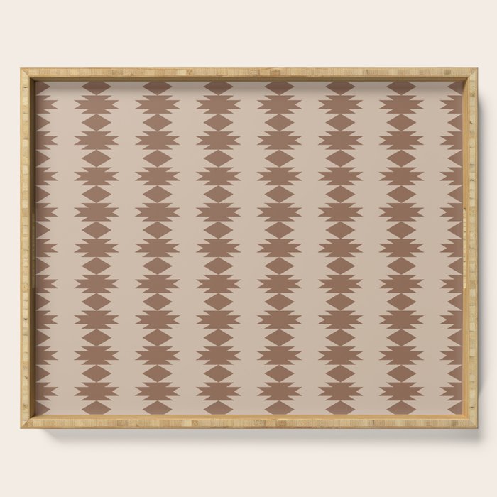  Geometric Southwestern Pattern XLV Desert Beige Serving Tray Gallery Image 1