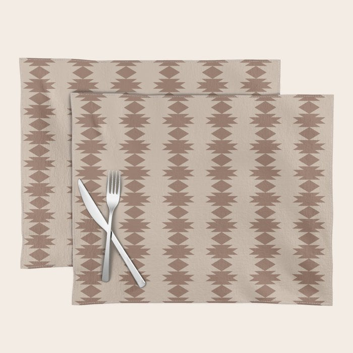  Geometric Southwestern Pattern XLV Desert Beige Placemat Gallery Image 1