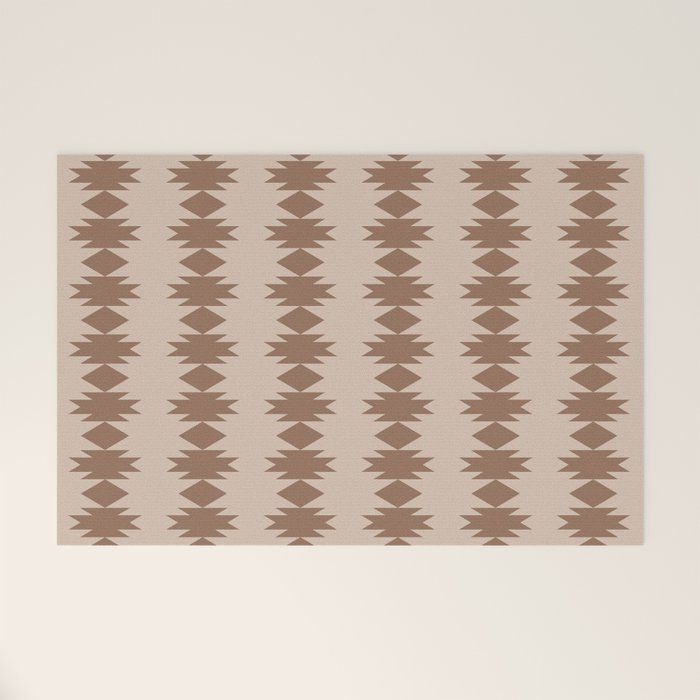  Geometric Southwestern Pattern XLV Desert Beige Welcome Mat Gallery Image 1