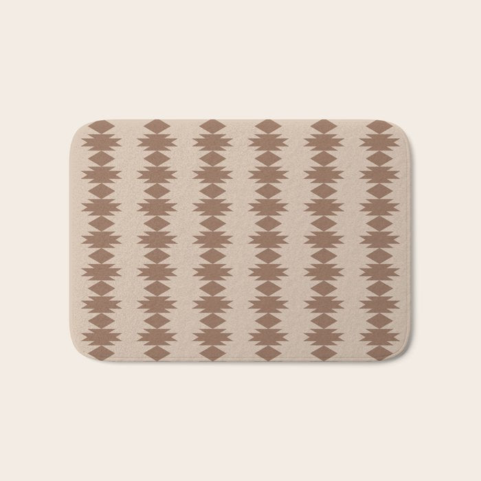  Geometric Southwestern Pattern XLV Desert Beige Bath Mat Gallery Image 1