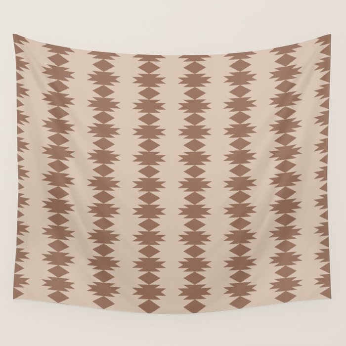  Geometric Southwestern Pattern XLV Desert Beige Wall Tapestry Gallery Image 1