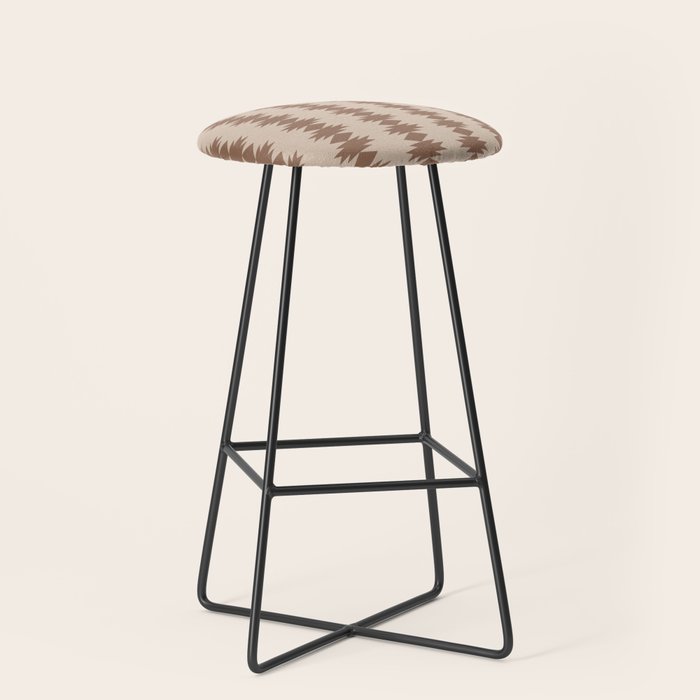  Geometric Southwestern Pattern XLV Desert Beige Stool Gallery Image 1