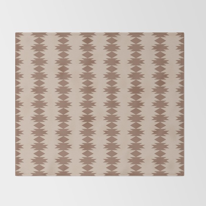  Geometric Southwestern Pattern XLV Desert Beige Throw Blanket Gallery Image 2