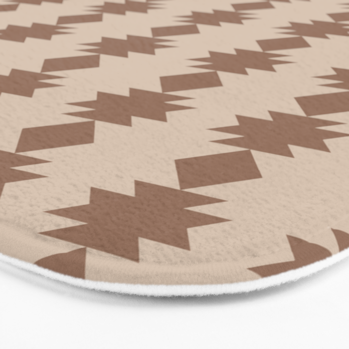  Geometric Southwestern Pattern XLV Desert Beige Bath Mat Gallery Image 3