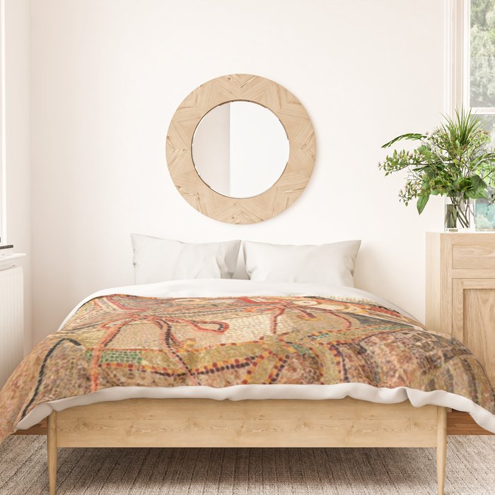 Battle Of Issus Mosaic Alexander The Great Duvet Cover Gallery Image 3