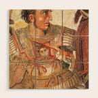 Battle Of Issus Mosaic Alexander The Great Wood Wall Art Gallery Image 1