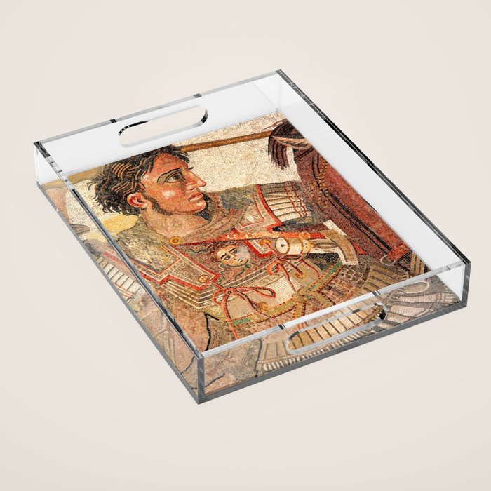 Battle Of Issus Mosaic Alexander The Great Acrylic Tray Gallery Image 1