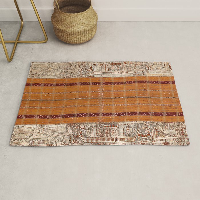 Tapis Lampong South Sumatra Indonesian Wrap for Woman Print Rug Gallery Image 1