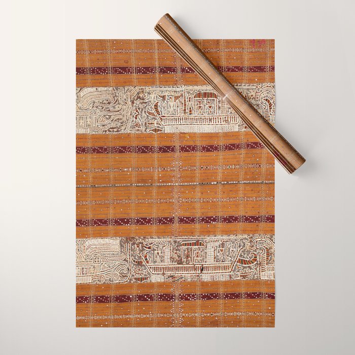 Tapis Lampong South Sumatra Indonesian Wrap for Woman Print Wrapping Paper Gallery Image 1