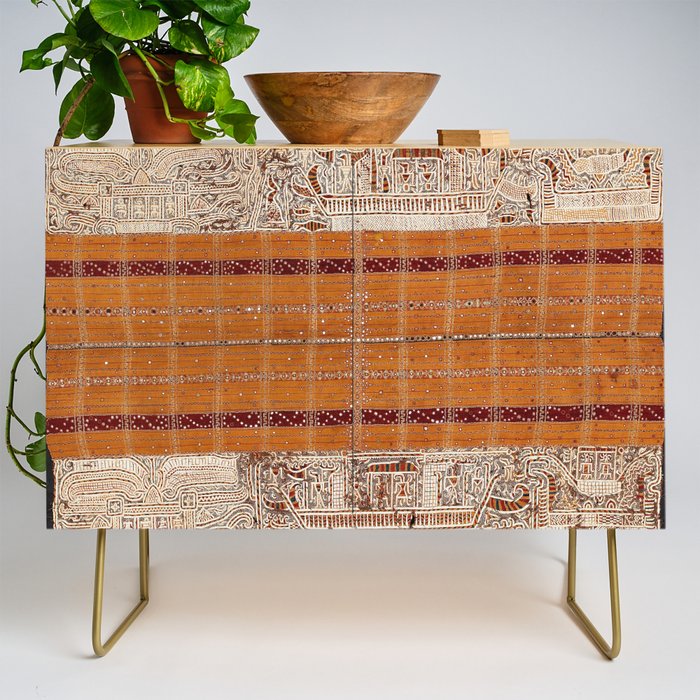 Tapis Lampong South Sumatra Indonesian Wrap for Woman Print Credenza Gallery Image 1