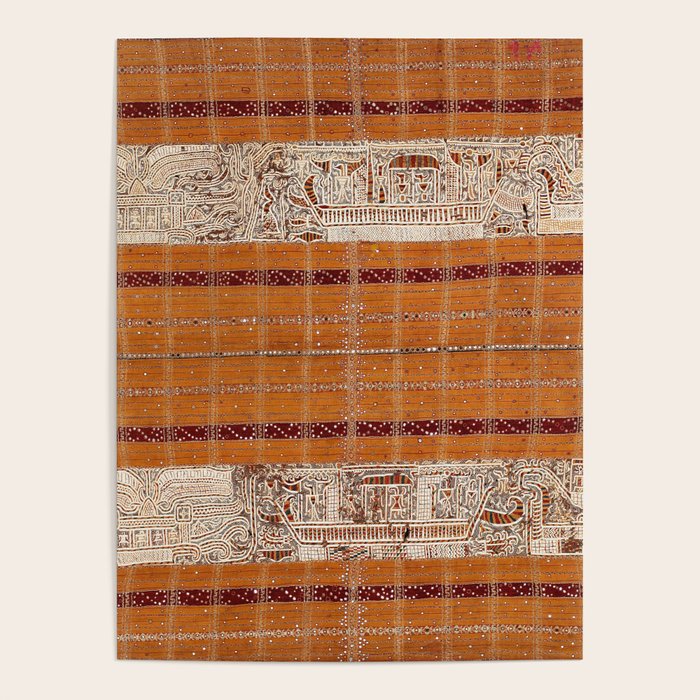 Tapis Lampong South Sumatra Indonesian Wrap for Woman Print Poster Gallery Image 4