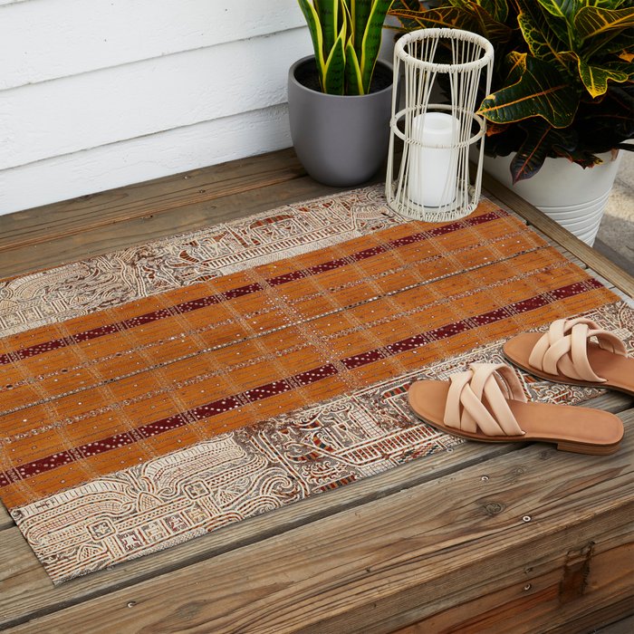 Tapis Lampong South Sumatra Indonesian Wrap for Woman Print Outdoor Rug Gallery Image 2