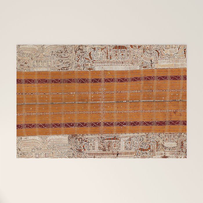 Tapis Lampong South Sumatra Indonesian Wrap for Woman Print Welcome Mat Gallery Image 1