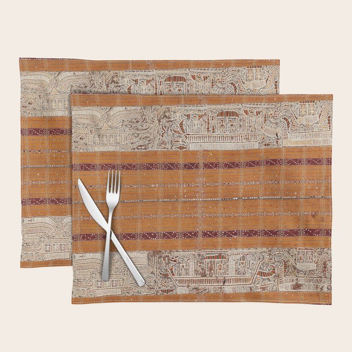 Tapis Lampong South Sumatra Indonesian Wrap for Woman Print Placemat Gallery Image 1