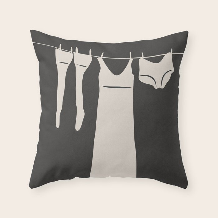 Laundry day Throw Pillow Gallery Image 6