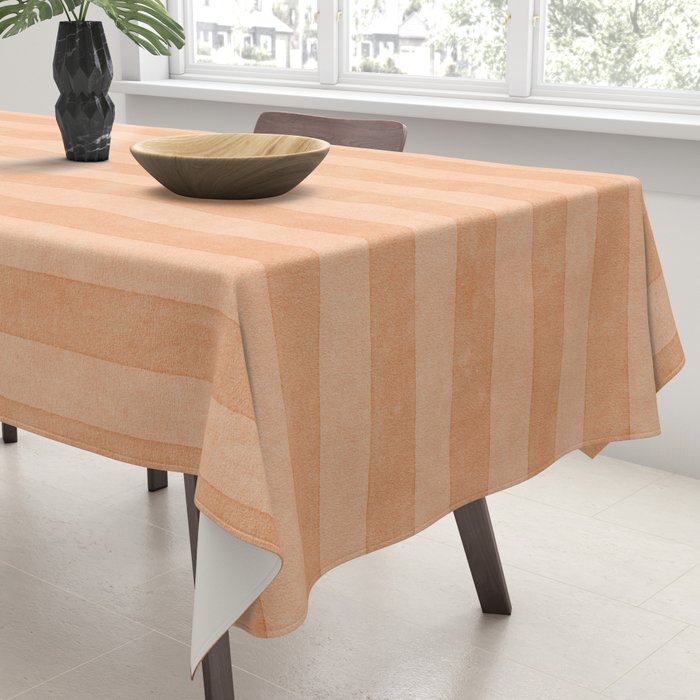 STRIPES - 004 - peach Tablecloth Gallery Image 3