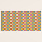 Checkered Multicolor Pattern XXXVII Colorful Summer Desk Mat Gallery Image 3