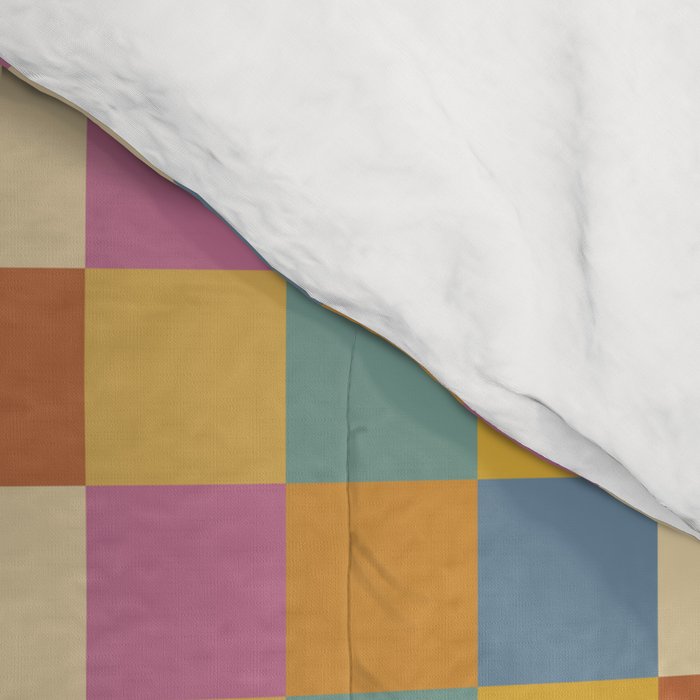 Checkered Multicolor Pattern XXXVII Colorful Summer Comforter Gallery Image 4