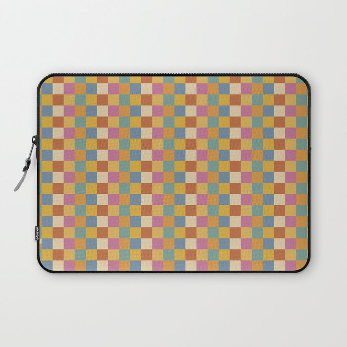 Checkered Multicolor Pattern XXXVII Colorful Summer Laptop Sleeve Gallery Image 1