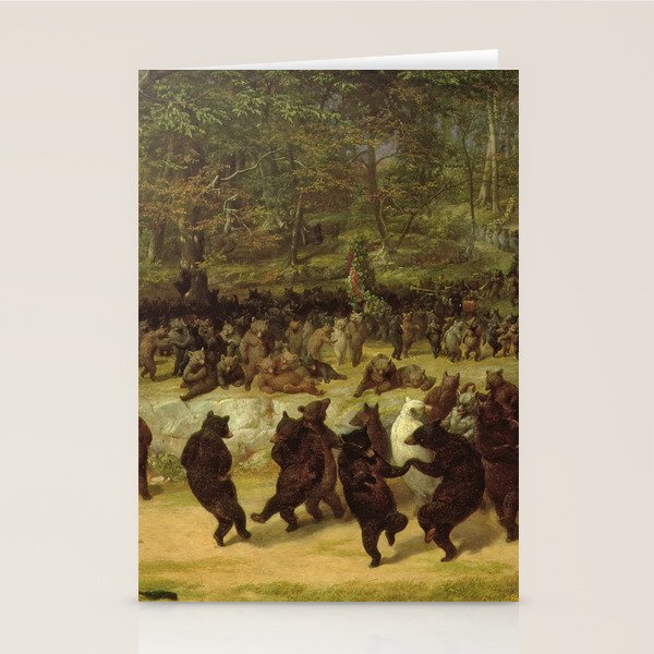 The Bear Dance Painting - William Holbrook Beard Stationery Card Gallery Image 1