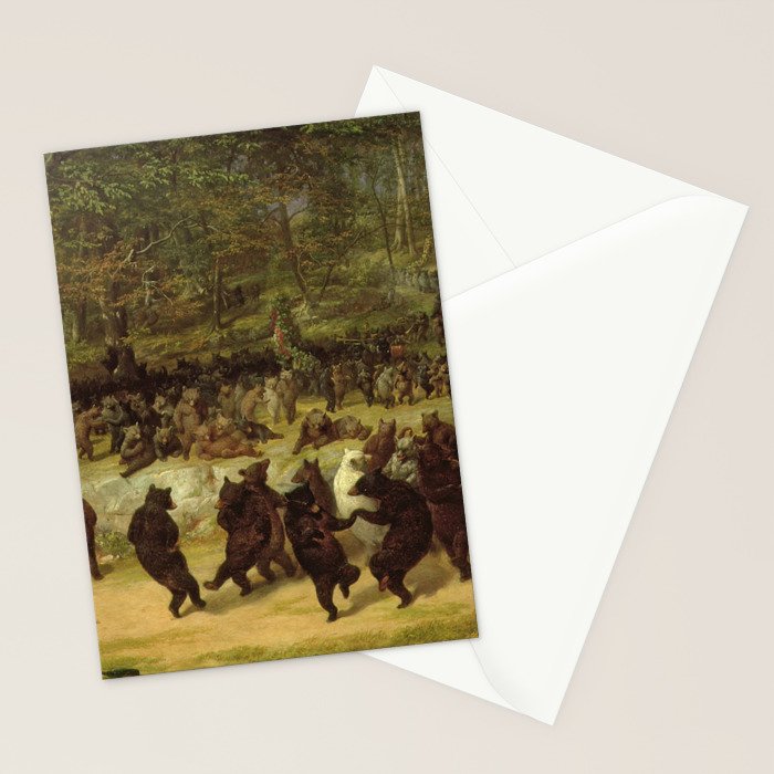 The Bear Dance Painting - William Holbrook Beard Stationery Card Gallery Image 2