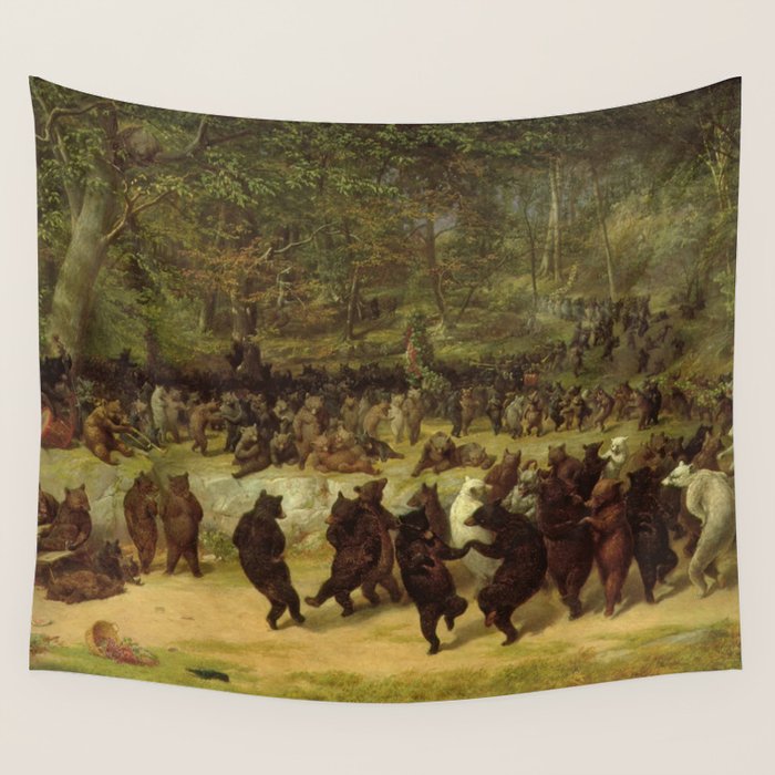 The Bear Dance Painting - William Holbrook Beard Wall Tapestry Gallery Image 4