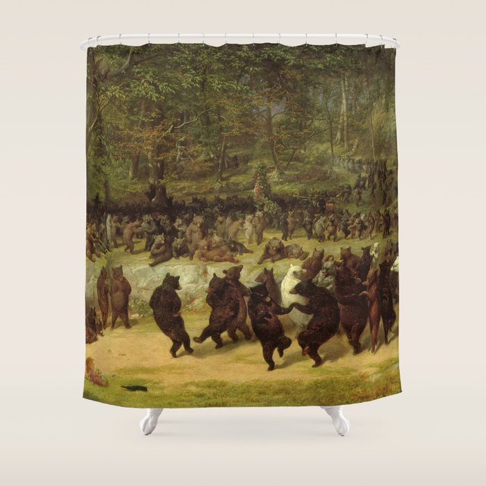 The Bear Dance Painting - William Holbrook Beard Shower Curtain Gallery Image 1