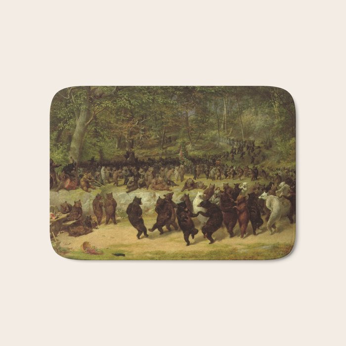 The Bear Dance Painting - William Holbrook Beard Bath Mat Gallery Image 1