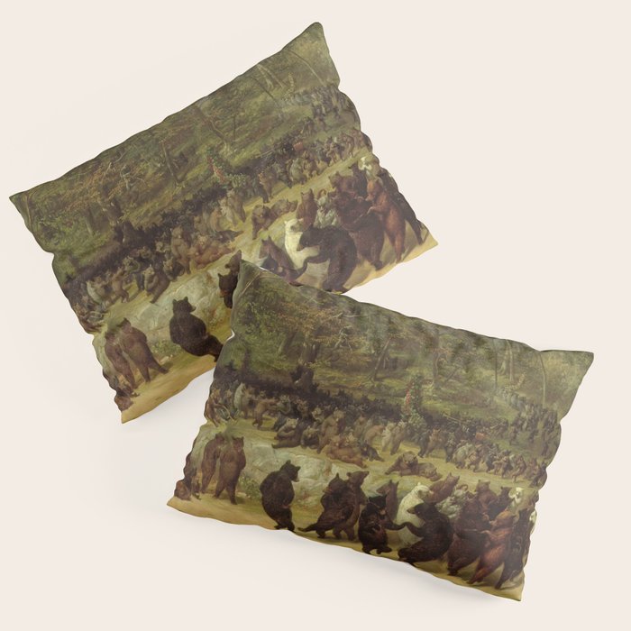 The Bear Dance Painting - William Holbrook Beard Pillow Sham Gallery Image 3